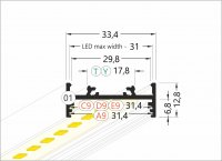 Profil VARIO30-01 černý ACDE-9/TY, 2m