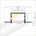 Profil VARIO30-05 bílý ACDE-9, 2m