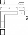 Spojka SMART10, 90° horizont, černá, SET1