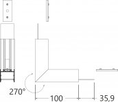 Spojka VARIO30-02, 270° vertikální, černá, SET1