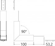 Spojka VARIO30-02, 90° vertikální, černá, SET1