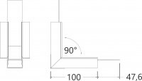 Spojka VARIO30-05, 90° vertikální, bílá, SET1