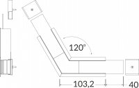 Spojka VARIO30-07, 120° horizont, elox, SET1