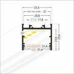 Profil VARIO30-02 černý ACD-9/TY, 4m