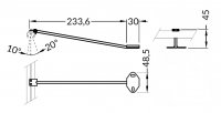 Držák PEN12 výložník nábytkový, bílý, SET1