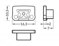 Koncovka FLOOR8, stříbro, SET1