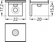 Držák U5 boční, bílý, SET1